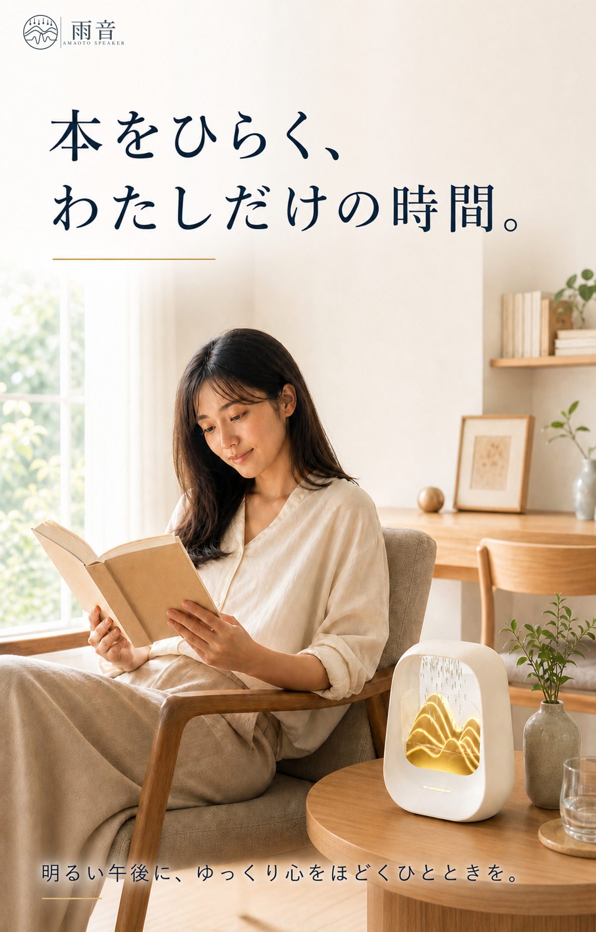 本をひらく、わたしだけの時間。明るい午後に、ゆっくり心をほどくひととき。